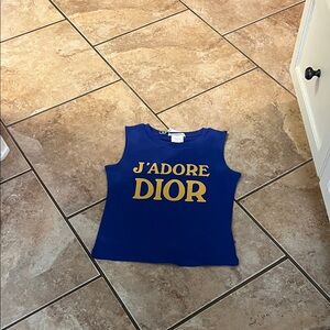 Jadore Dior Royal Blue Tank Top size 8 nwt Christian Dior vintage 90’s
